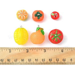24Pcs 6 Styles Opaque Resin Pendants&nbsp;RESI-FS0001-48