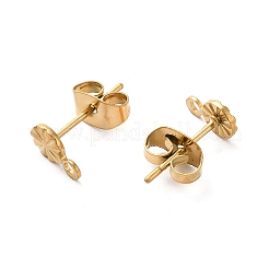 Ion Plating(IP) 304 Stainless Steel Stud Earring Findings&nbsp;X-STAS-E192-01G-02