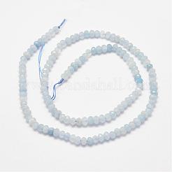 Natural Aquamarine Bead Strands&nbsp;G-P279-64-4mm