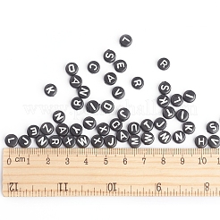 Acrylic Horizontal Hole Letter Beads&nbsp;X-OACR-E001-17