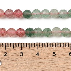 Natural Red and Green Strawberry Quartz Beads Strands&nbsp;GG-NH0006-A02-6mm