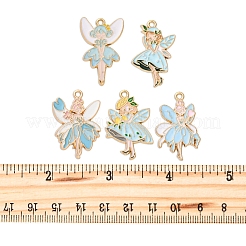 20Pcs 5 Styles Rack Plating Alloy Enamel Pendants&nbsp;ENAM-FS0002-89A