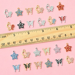 24Pcs 6 Styles Rack Plating Alloy Charms&nbsp;FIND-FS0003-09