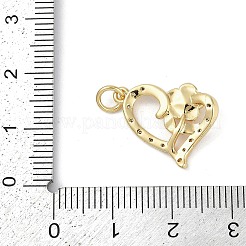 Rack Plating Brass Micro Pave Cubic Zirconia Pendants&nbsp;KK-H509-03G-02