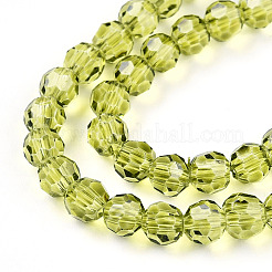 Baking Paint Transparent Glass Beads Strands&nbsp;DGLA-A035-T4mm-D11