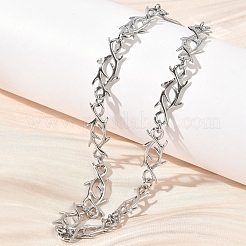 304 Stainless Steel Barbed Wire Chain Necklaces&nbsp;NJEW-D345-01P