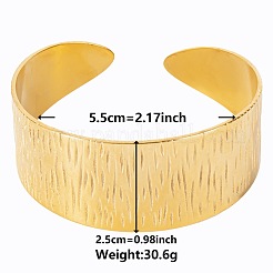 Vintage Texture 304 Stainless Steel Cuff Bangles for Women&nbsp;PG7009-2