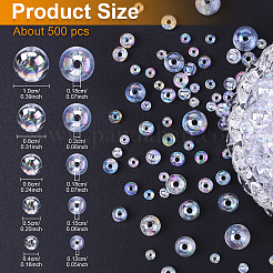 500Pcs 5 Styles Transparent Acrylic Beads&nbsp;MACR-YW0004-02