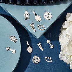 12Pcs 6 Style 201 Stainless Steel Pendants&nbsp;STAS-UN0032-10