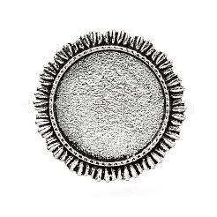 Vintage Adjustable Iron Finger Ring Components Alloy Cabochon Bezel Settings&nbsp;X-PALLOY-Q300-14AS-NR