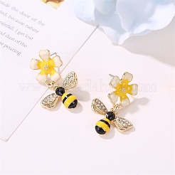 Alloy Enamel Dangle Stud Earrings&nbsp;FS-WG4CB67-01