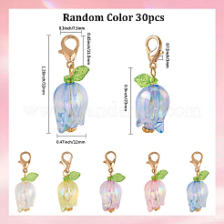 30Pcs Tulip Acrylic Locking Stitch Marker&nbsp;HJEW-SC0002-20