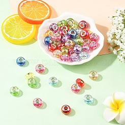 50Pcs UV Plating Resin European Beads&nbsp;RESI-YW0005-81