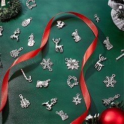 64Pcs 16 Style Tibetan Style Alloy Pendants&nbsp;FIND-SC0002-61