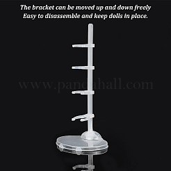 Transparent Plastic Adjustable Doll Standing Bracket&nbsp;AJEW-WH0312-72