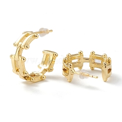 Brass Half Hoop Earrings&nbsp;X-EJEW-A056-08G