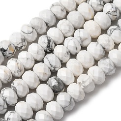 Natural Howlite Beads Strands&nbsp;G-B179-A04-6x8mm