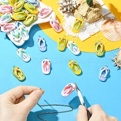 40Pcs 5 Colors Opaque Resin Pendants&nbsp;RESI-CJ0005-21