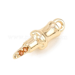 Brass Micro Pave Cubic Zirconia Pendants&nbsp;KK-A283-02C-G