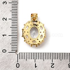 Brass Micro Pave Cubic Zirconia Pendants&nbsp;KK-I360-010G-01