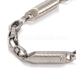 201 Stainless Steel Column Links Necklace&nbsp;NJEW-F222-15P