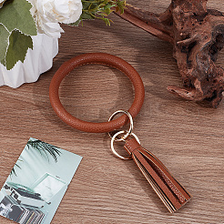 PU Leather Tassel Bracelet Wristlet Keychain&nbsp;AJEW-SC0003-67A