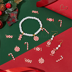 40Pcs 4 Style Christmas Themed Light Gold Plated Alloy Pendants&nbsp;ENAM-SC0003-65