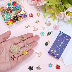 120Pcs 12 Styles Alloy Enamel Pendants&nbsp;ENAM-SC0007-16