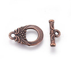 Tibetan Style Alloy Toggle Clasps&nbsp;PALLOY-J471-15R