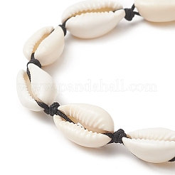 Natural Shell & Synthetic Turquoise Braided Bead Bracelet for Women&nbsp;BJEW-JB09245