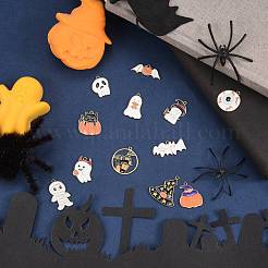 28Pcs 14 Styles Halloween Theme Alloy Enamel Pendants&nbsp;ENAM-SZ0001-63LG