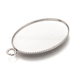 Non-Tarnish 304 Stainless Steel Pendant Cabochon Settings&nbsp;STAS-I176-03A