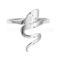 Non-Tarnish 304 Stainless Steel Snake Adjustable Ring for Women&nbsp;RJEW-I097-06P