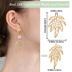 10Pcs Autumn Theme Brass Pendants&nbsp;KK-BBC0011-78