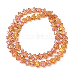 Transparent Electroplate Glass Beads Strands&nbsp;EGLA-F158-HR01-A