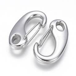 Tarnish Resistant 304 Stainless Steel Push Gate Snap Keychain Clasp Findings&nbsp;LS-STAS-G143-11B