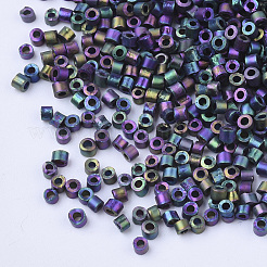 Electroplate Glass Cylinder Beads&nbsp;SEED-Q036-01A-K02