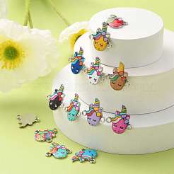 60Pcs 12 Styles Alloy Enamel Connector Charms&nbsp;ENAM-CJ0004-32
