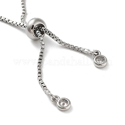 Adjustable Brass Round Beaded Slider Bracelets&nbsp;BJEW-D039-31A-P