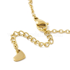 PVD Vacuum Plating 304 Stainless Steel Butterfly Link Anklet with Cable Chains for Women&nbsp;STAS-E001-16G