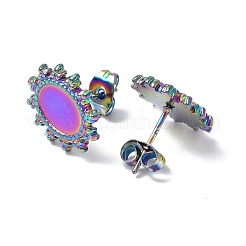 Ion Plating(IP) 304 Stainless Steel Stud Earring Findings&nbsp;STAS-F286-12MC