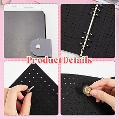 Felt Cloth Brooch Storage Loose-leaf Binder Notebook Albums with PVC Plastic Cover&nbsp;AJEW-WH20011-05B
