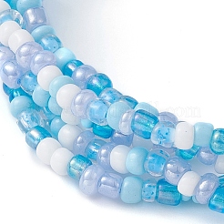 Glass Seed Beaded Multi-strand Bracelet&nbsp;BJEW-JB09527-02