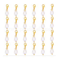 20Pcs Oval Natural Pearl Pendant Decoration&nbsp;HJEW-PH02069
