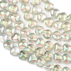 Electroplated Transparent Glass Beads Strand&nbsp;EGLA-A045-01-FR02