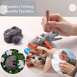Wool Felt Poke Wood Handle&nbsp;FIND-WH0148-771