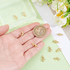 10Pcs Leopard Rack Plating Brass Charms&nbsp;KK-BBC0027-35