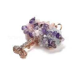 Natural Mixed Gemstone Chip Big Pendants&nbsp;G-F763-06RG