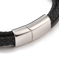 Braided Microfiber Leather Multi-strand Bracelets&nbsp;BJEW-B096-03B