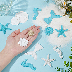 28Pcs 8 Styles Opaque Resin Pendants&nbsp;FIND-WR0012-22